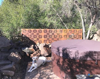 Decorative Metal Privacy Screen: Outdoor Wall Art Panel