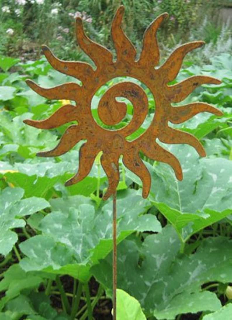 Sun Garden Stake or Metal Wall Art Outdoor Garden Art Decor Etsy