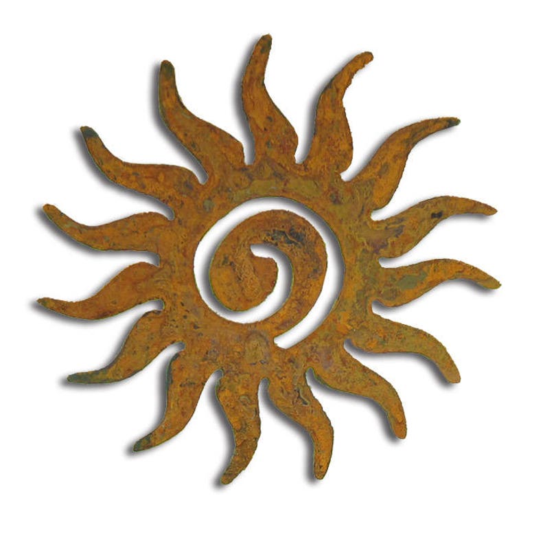 Sun Garden Stake Or Metal Wall Art Outdoor Decor Sculpture Lawn Ornament Rustic