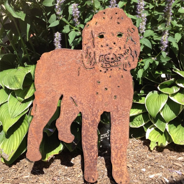 Goldendoodle Garden Stake or Metal Wall Art, Pet Memorial, Dog Memorial, Garden Art, Garden Sculpture, Outdoor Garden Decor, Yard Art