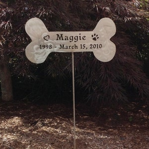 Yard Address Sign / Dog Memorial / Metal Welcome Sign / Custom Dog Headstones image 3