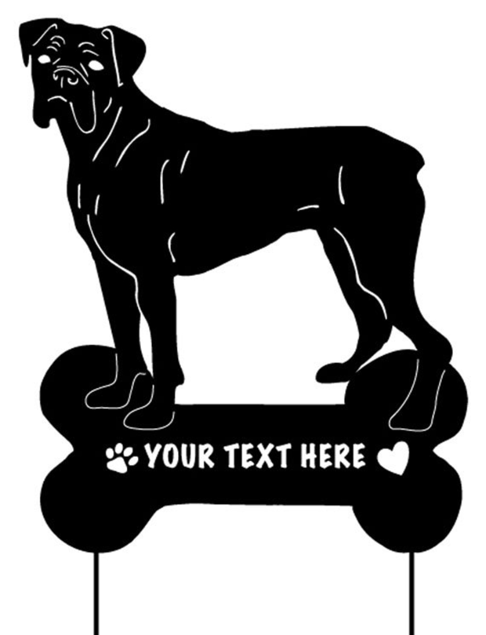 Boxer Dog Garden Stake or Wall Art Pet Dog Memorial Garden Etsy