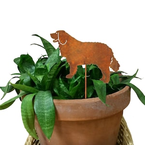 Bernese Mountain Dog Plant Stake: Steel Pet Memorial Trellis