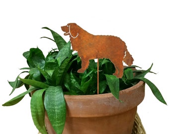 Bernese Mountain Dog Ornament or Plant Stake / Dog / Metal / Holiday / Christmas / Rusty / Tree / Gift