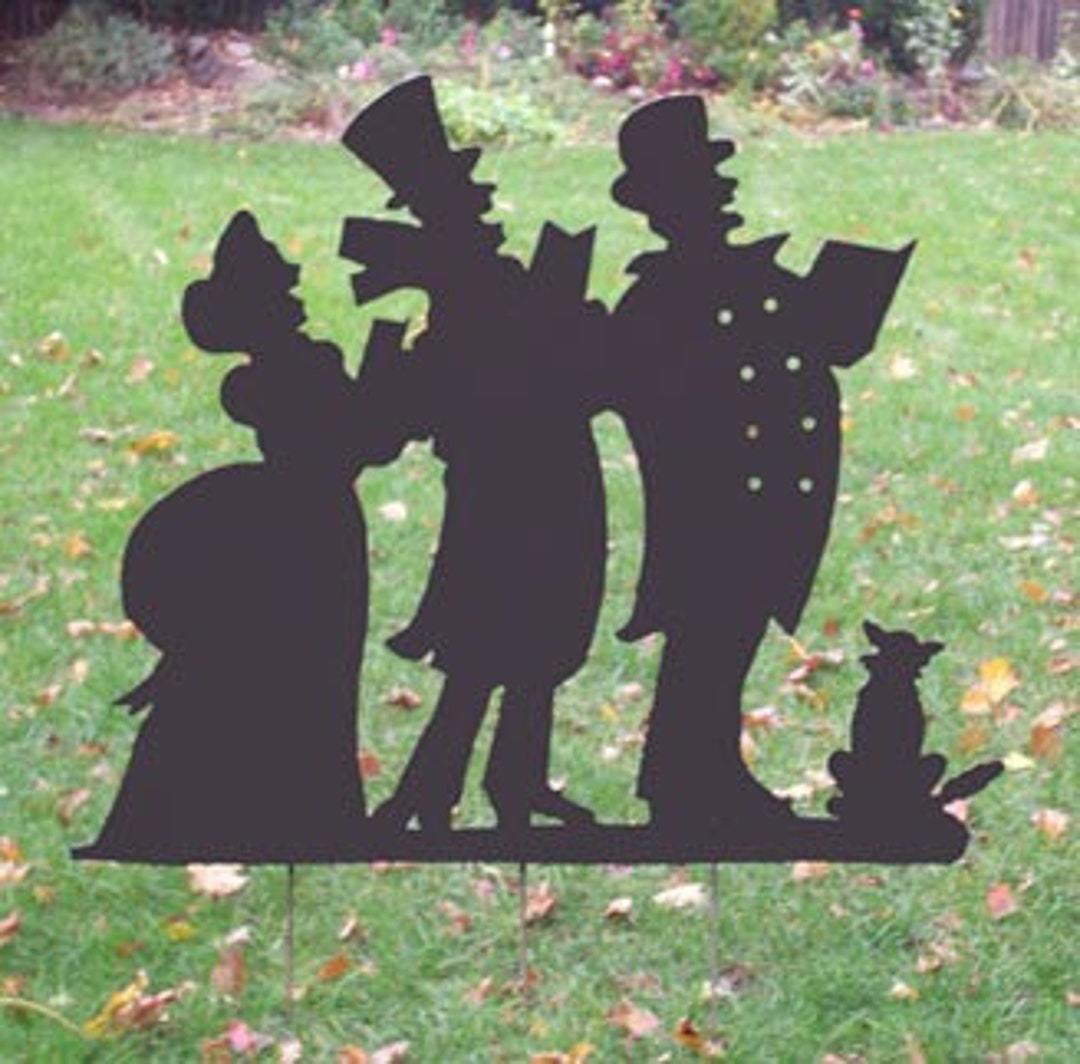Victorian Carolers, Christmas Caroling Silhouette, Outdoor Christmas Decoration, Charles Dickens