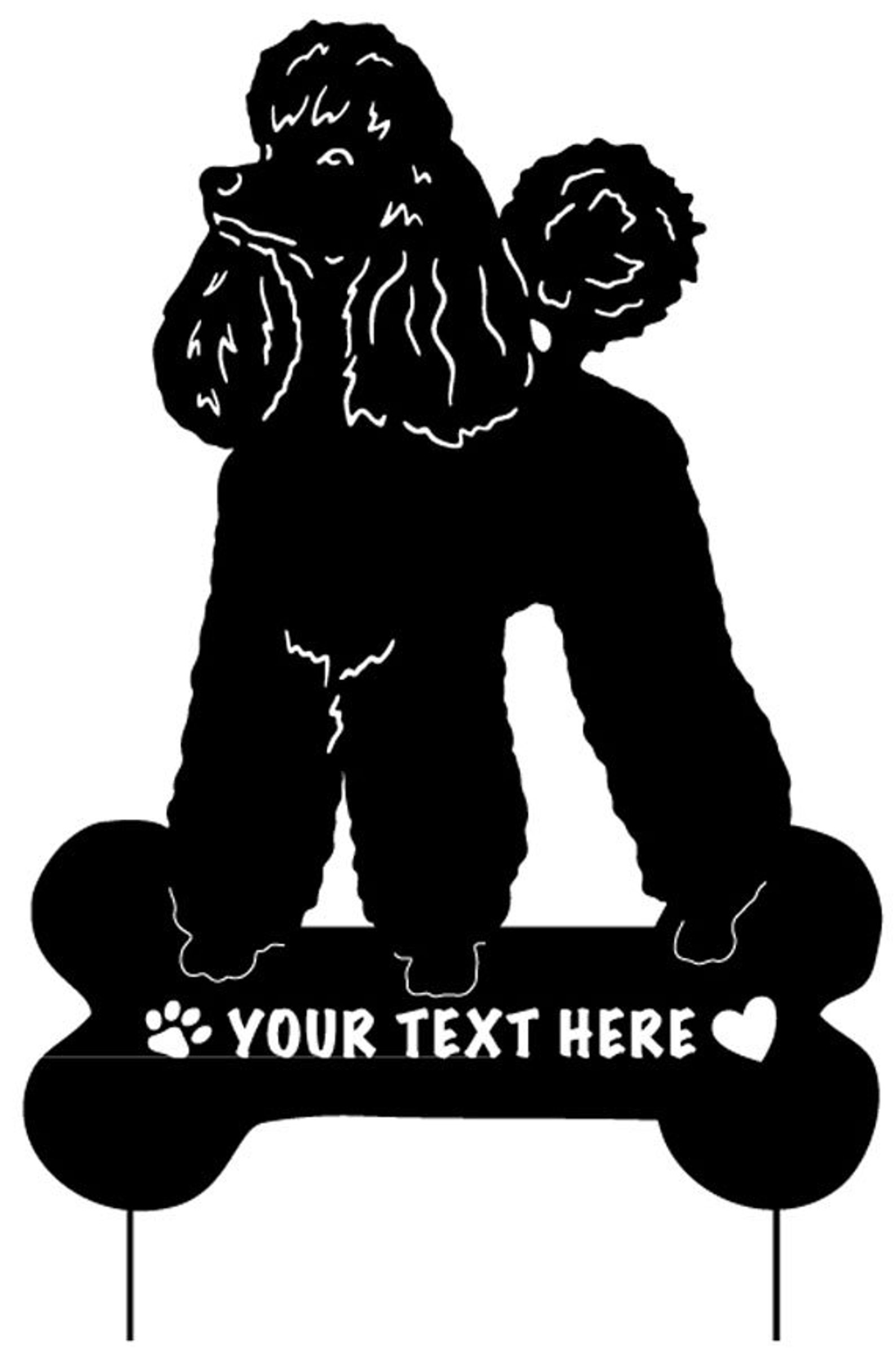 Poodle Garden Decor or Metal Wall Art Pet Dog Memorial Lawn Etsy