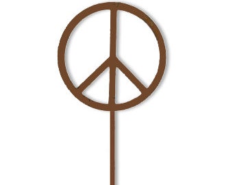 Peace Sign Plant Stake or Tree Ornament, Symbol, Pick, Memorial, Stocking Stuffer, Garden Decoration, Marker, Garden, Art, Garden Gift, Yard