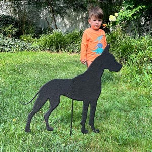 Estaca de jardín o adorno de pared de gran danés, regalo de simpatía por el perro, regalo de recuerdo, arte de metal para el jardín, arte de metal para el jardín, escultura de perro