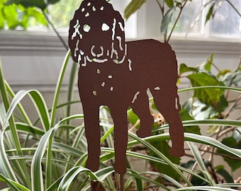Goldendoodle Garden Marker: Metal Plant Stake, Dog Memorial Gift