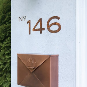 Rustic Metal House Numbers or Letters (Set of 3) - Modern Address