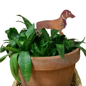Tuinmarkering teckel, hondenmonument, plantenstiften, cadeaus hondenliefhebber