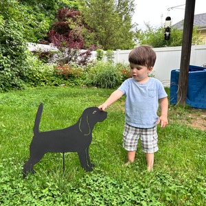 Rustic Metal Beagle Garden Stake or Wall Hanging: Pet Memorial Art