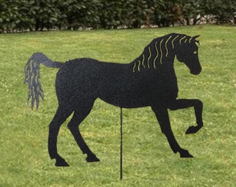 Horse Garden Stake or Wall Art, Metal Garden Art, Metal Yard Art, Horse Lovers Gift Idea