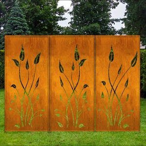 Metal Privacy Screen Panel | Steel Outdoor AC Unit & Trash Can Cover