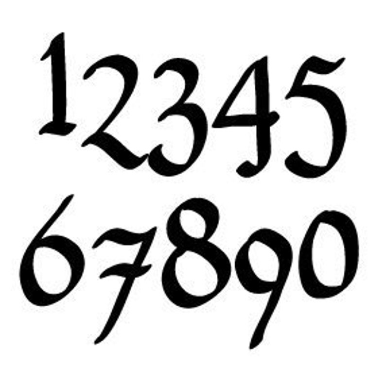 Address Street Numbers Small modern house numbers 2 up to 8 Set of 3 Metal House Numbers or Letters large Wedding Table Number