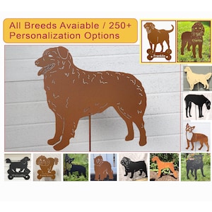 Australian Shepherd Garden Stake: Metal Dog Wall Art, Pet Memorial