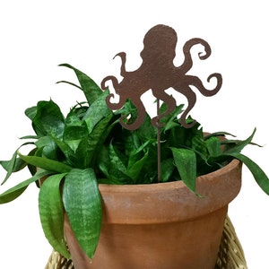 Octopus Plant Marker, Stocking Stuffer, Garden Gift, Yard Art
