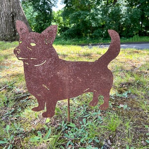 Corgi Garden Stake or Wall Hanging, Cardigan Welsh Corgi, Pet Memorial, Garden Art, Lawn Ornament, Pet Sympathy Gift
