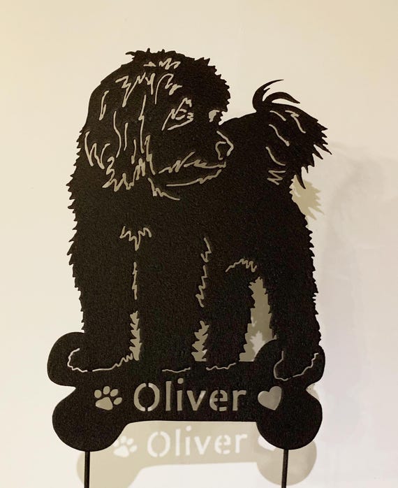 Coton De Tulear Garden Stake: Metal Dog Memorial, Lawn Art