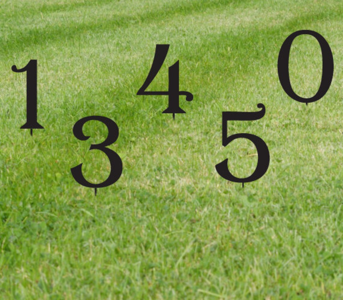 Set of 4 Lawn Numbers / House Numbers / Giant Numbers / Etsy