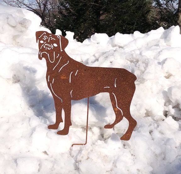 Boxer Dog Garden Stake Or Wall Art Pet, Boxer Dog Garden Statue Australia