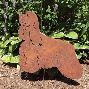 American Cocker Spaniel Garden Stake or Metal Wall Art, Metal Yard Art, Pet Dog Memorial, Garden Art, Dog Lover Gift, Lawn Ornament, Sign