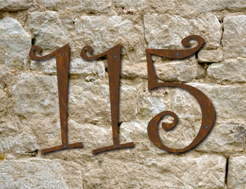 Set of 3 / Rustic House Numbers or Wall Letters 2 up to - Etsy