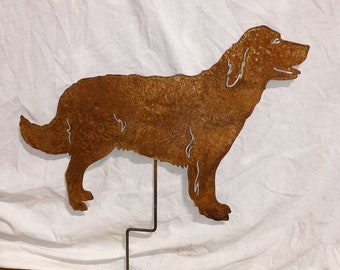 Golden Retriever Garden Stakes or Wall Art, Dog Pet Memorial Gift, Dog Loss dog sympathy Gift, Pet Grave Markers, Rustic Metal Garden Art