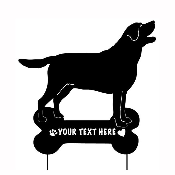Chocolate Lab Stake Etsy