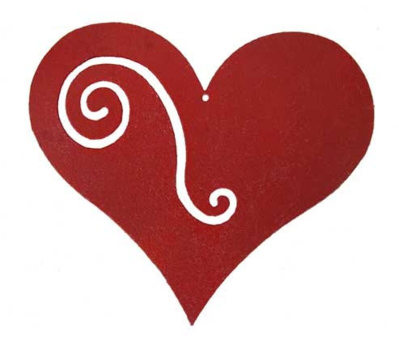 Heart Ornaments set of 6 / Garden Art Garden Decoration Etsy