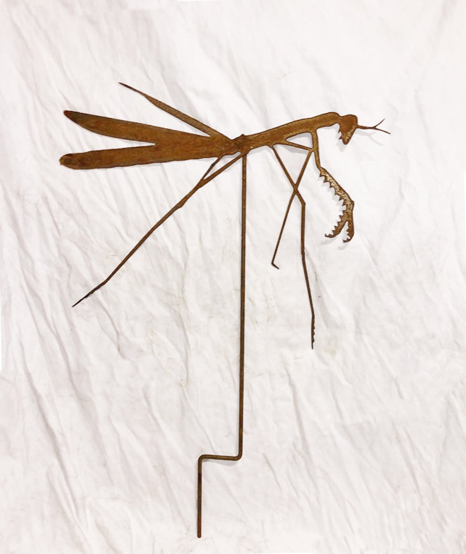 Praying Mantis Garden Stake, Outdoor Metal Yard Art, Garden Gifts