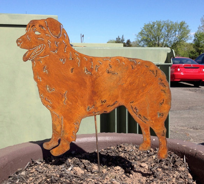 Australian Shepherd Garden Art or Metal Wall Art Personalized Etsy