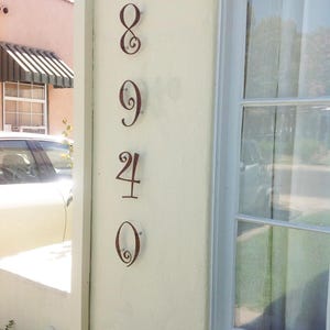 Set of 3 / Rustic House Numbers or Wall Letters (2" up to 8") Housewarming Gift, Metal Address Numbers, Wall Letters, Decorative, Large
