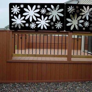 Flower Power Privacy Screen: Laser Cut Metal Outdoor Art