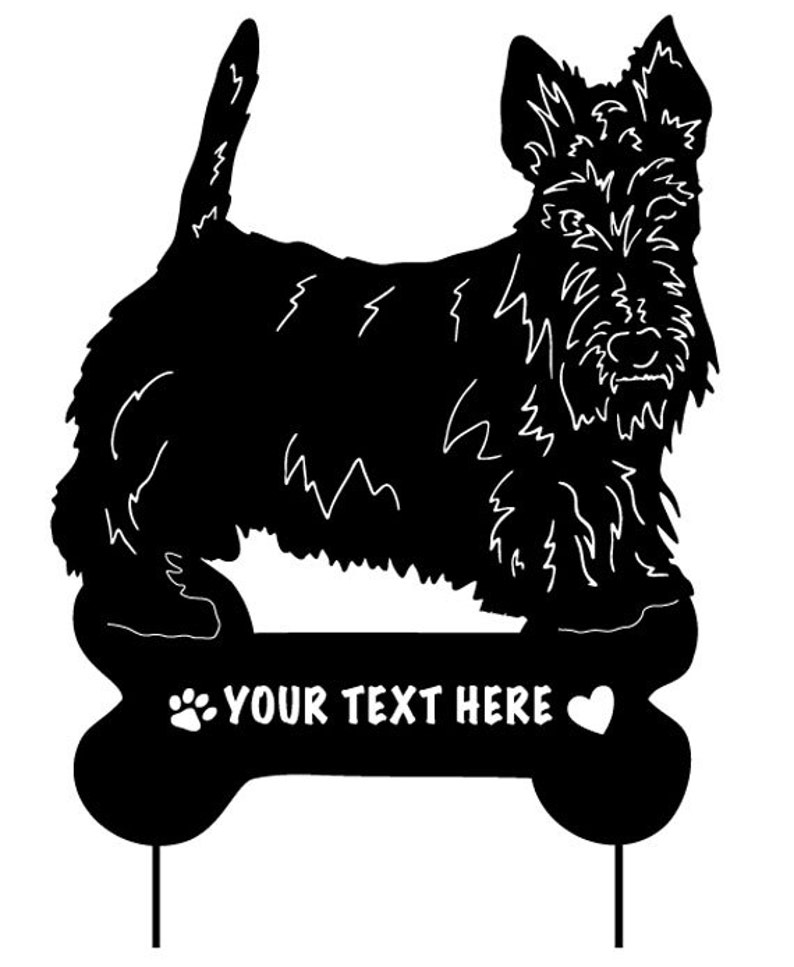 Scottish Terrier Garden Stake or Wall Art Scottie Dog Metal Etsy