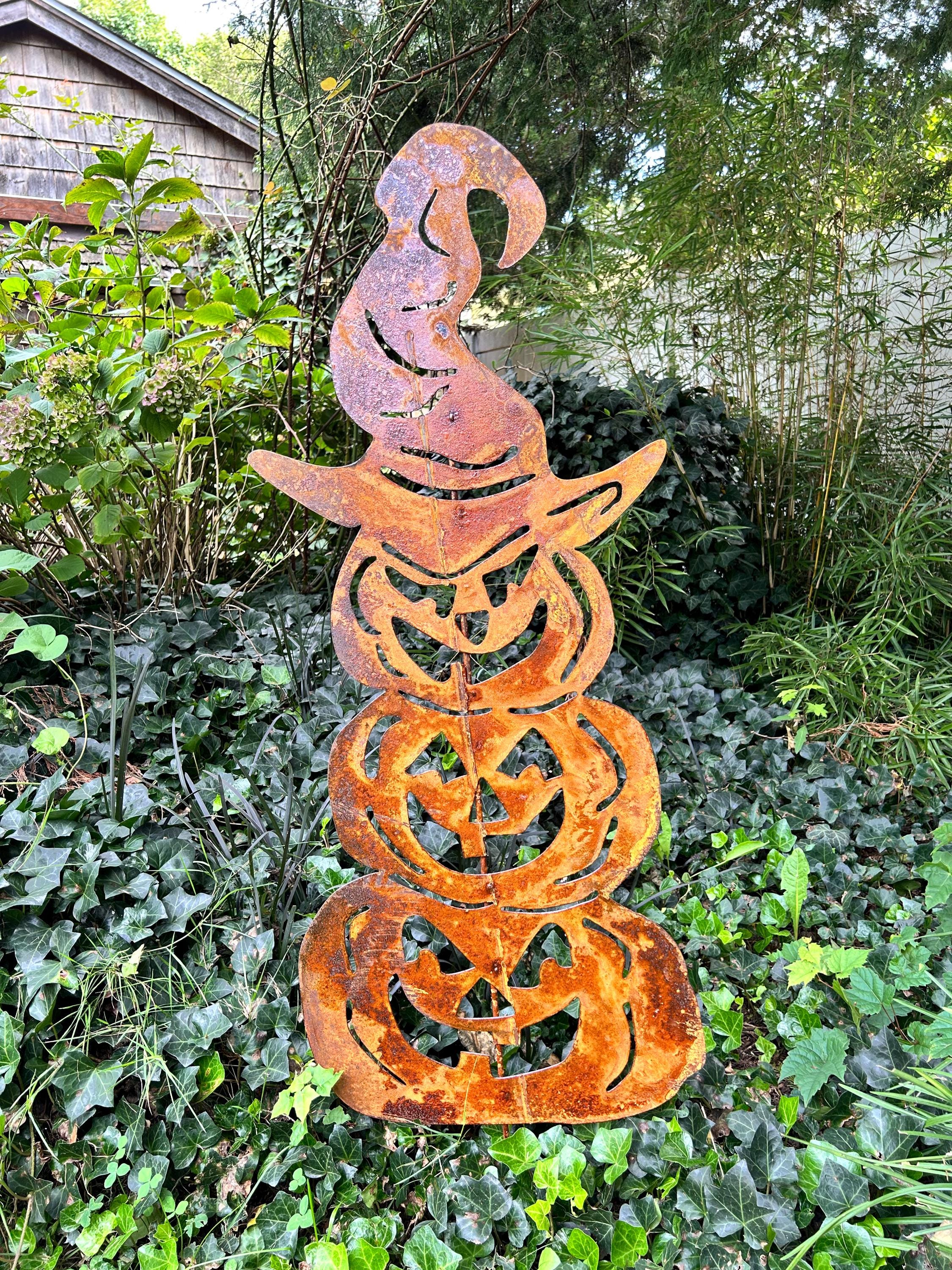 Three Stacked Pumpkins Outdoor Halloween Decoration, Jack O Lantern ...