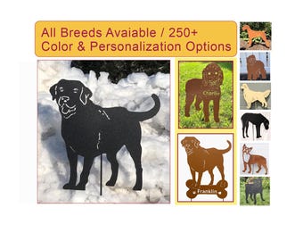 Custom Metal Pet Memorial Sculpture Garden Art Personalized Dog Statue