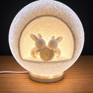 Maanlamp, schattig nachtlampje konijn, kinderkamerdecoratie, gezellige led-gloed