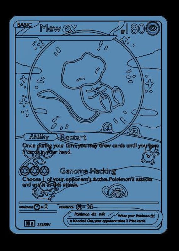 Bubble MEW Pokmon Card 3D Print, Stls - Etsy
