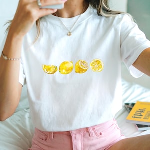 Lemon PNG Sublimation Design Lemons Printful Lemon Clipart Summer Tshirt Design Botanical Nature Shirt Fruits