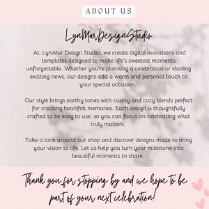 Elegant rosa bandinbjudningsmall Babyshower Canva-mall Coquette Babyshower-inbjudan Canva redigerbar digital nedladdning bild 10