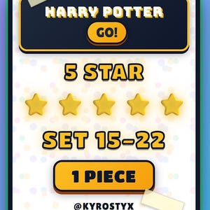Mogo 5 Star Stickers 1 Piece Complete Set 15 to 22 - Harry Potter