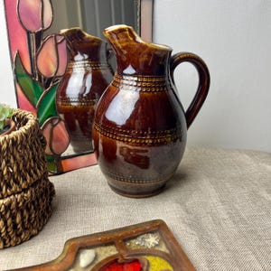 Vintage Gres du Berry Pottery Pitcher: French Farmhouse Decor