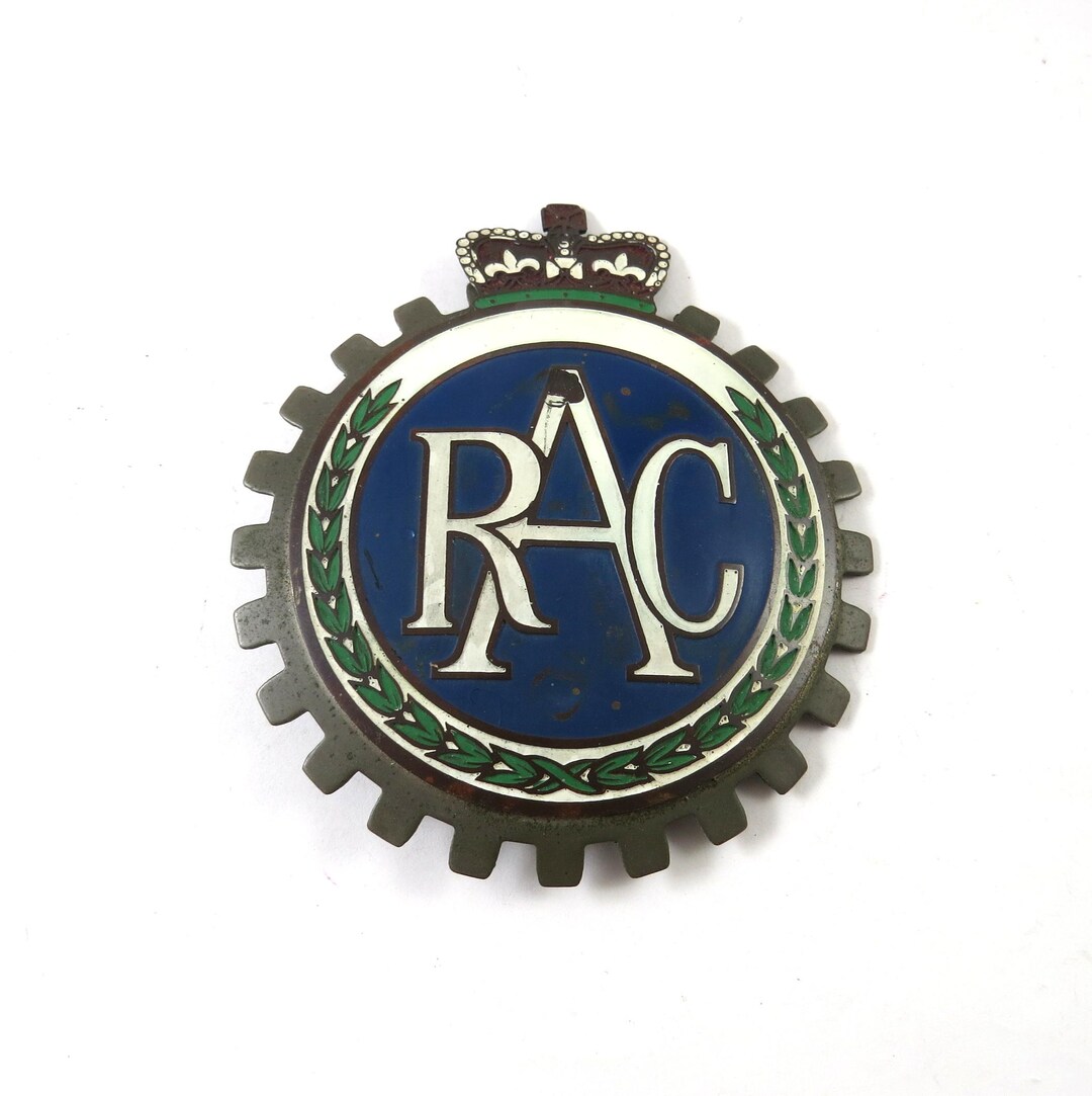 Old Rac Logo Vintage RAC Car Emblem, Royal Auto Club, Distressed Cloisonne Enameled ...