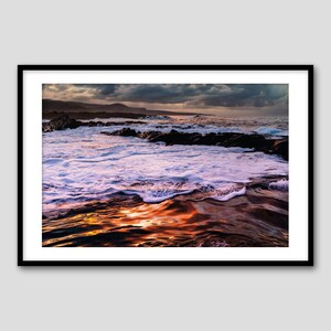 Atlantic Glow – Stampa fotografica artistica / Gran Canaria / Hahnemühle Pearl / Colore / Riflesso del tramonto sull'oceano
