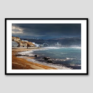 Las Canteras Ocean Front - Stampa fotografica artistica / Las Palmas de Gran Canaria / Hahnemühle Pearl / Colore / Paesaggio urbano costiero della spiaggia