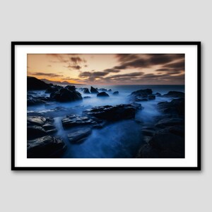 Paesaggio marino di Gran Canaria al tramonto – Stampa fotografica artistica / Gran Canaria / Hahnemühle Pearl / Colore / Scena oceanica a lunga esposizione
