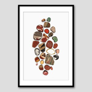 Fragment från stranden – Konstfotografitryck | Spolade kakelplattor | Hahnemühle-pärla | Abstrakt minimalistisk stilleben subtil textur