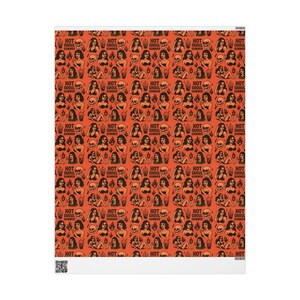 Hot Ghoul Summer Wrapping Paper: Spooky Gothic Gift Wrap image 3