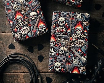 Heavy Metal Wrapping Paper: Rock 'n' Roll Music Gift Wrap